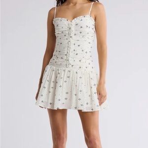 Lush White Floral Mini Dress